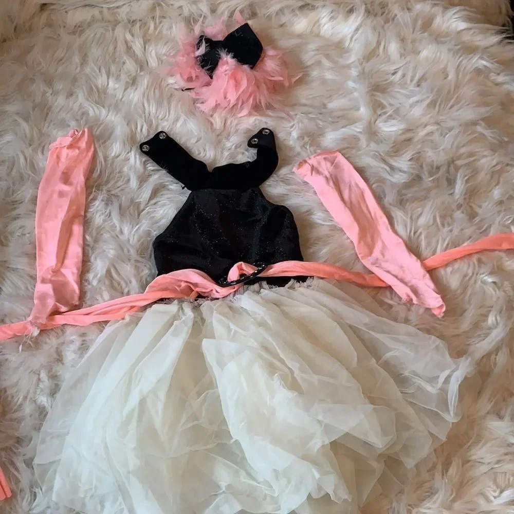 Weissman cream color tutu with black velvet like top one piece. Ballet Child